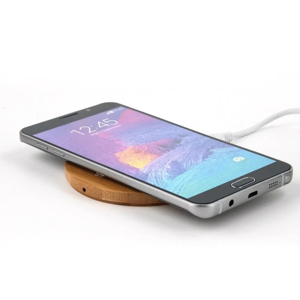 Vibe Geeks Wireless Wooden Charging Pad for QI Enabled Devices- USB Cable-3